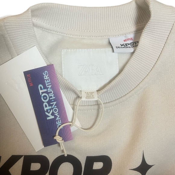 Zara Cream KPOP Demon Hunters Sweatshirt - Picture 3 of 3